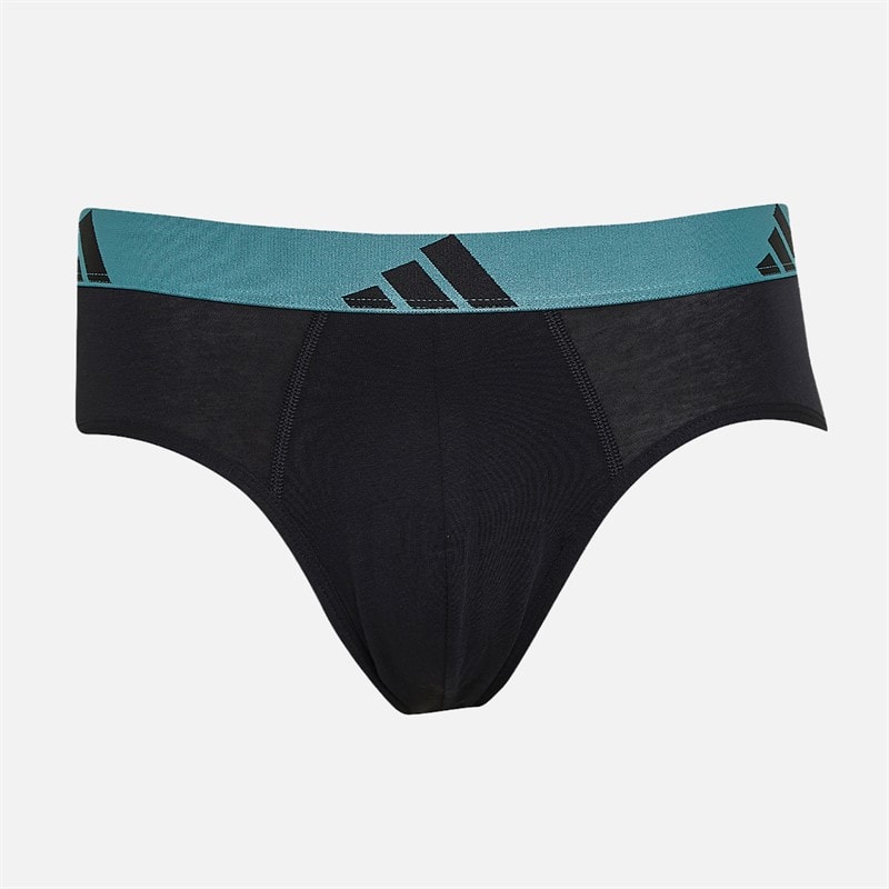 adidas Mens Three Pack Briefs Black/Multi - Image 3