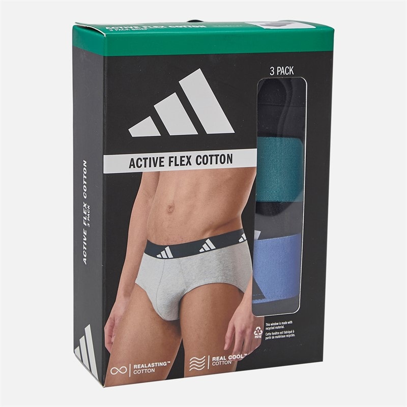 adidas Mens Three Pack Briefs Black/Multi - Image 5