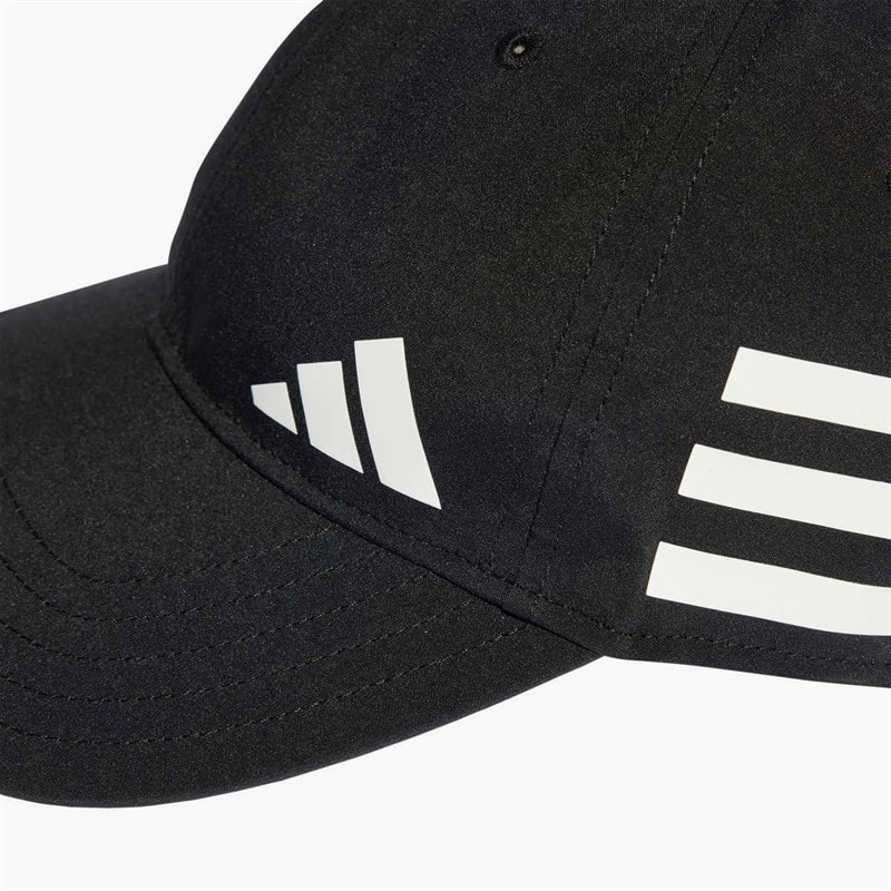 adidas Mens 3-Stripes Baseball Cap Black/White - Image 3