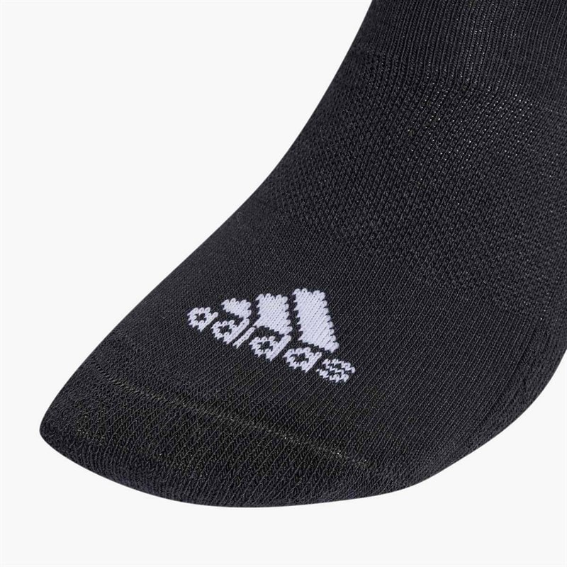 adidas 3-Stripes Cushioned Three Pack Mid Cut Crew Socks Black/White - Image 3