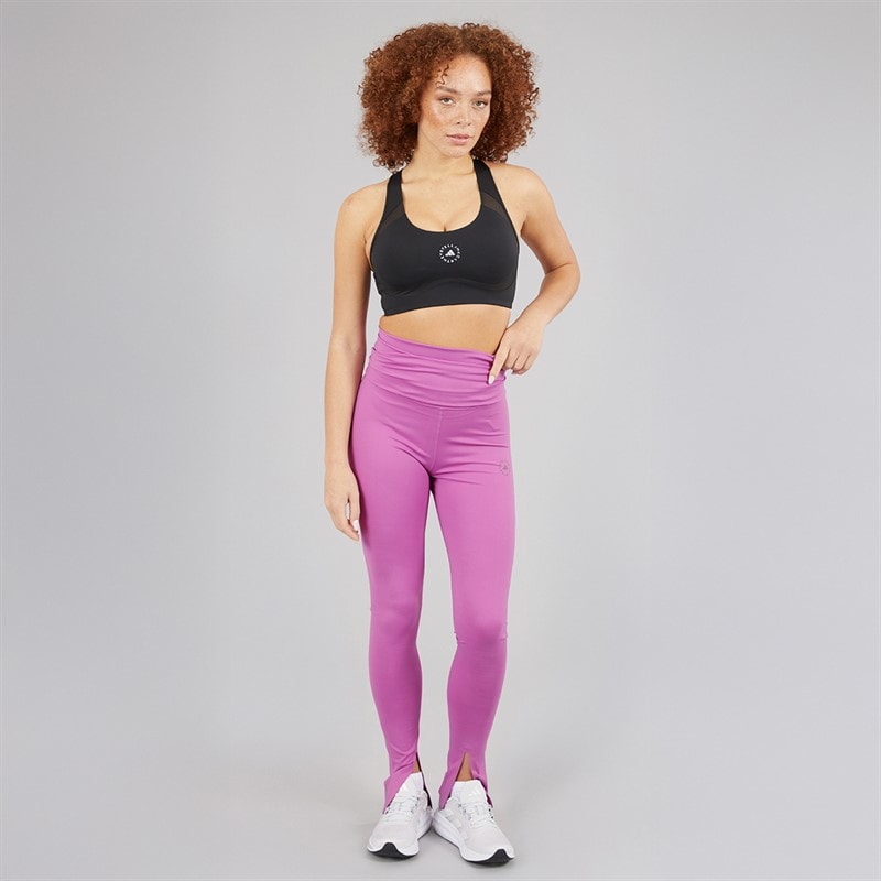 adidas Womens By Stella MacCartney Truestrength Splitcuff Leggings Semi Pulse Lilac - Image 4