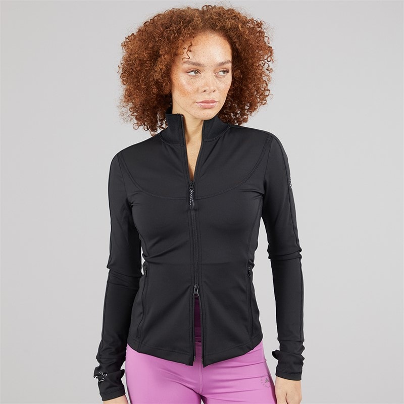 adidas Womens adidas By Stella McCartney Truepurpose Training Full Zip Top Black - Image 3