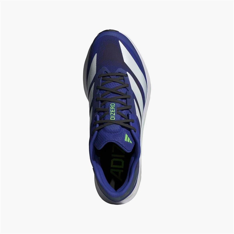 adidas Mens Adizero SL2 Neutral Running Shoes Lucid Blue/Cloud White/Lime Burst - Image 4