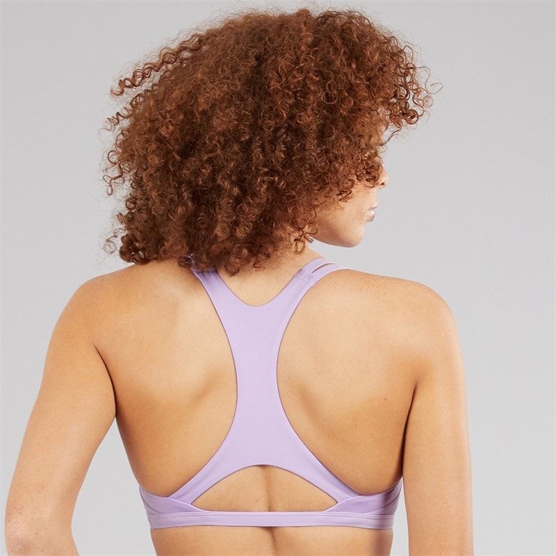 adidas Womens Aeroimpact Luxe Training Light Support Sports Bra Powder Plum - Image 2