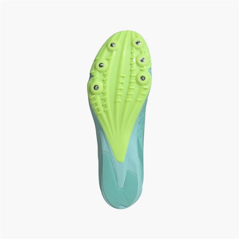 adidas Mens Adizero Distancestar Short Distance Running Spikes Flash Aqua/Zero Metalic/Lucid Lemon - Image 2