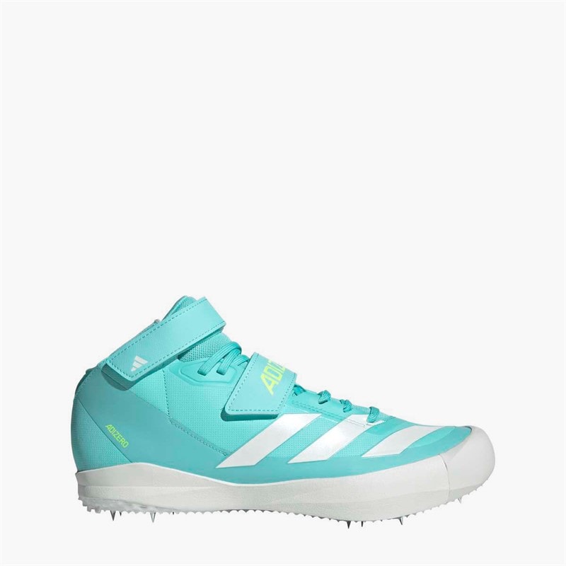 adidas Mens Adizero Javelin Field Event Spikes Flash Aqua/Zero Metalic/Lucid Lemon