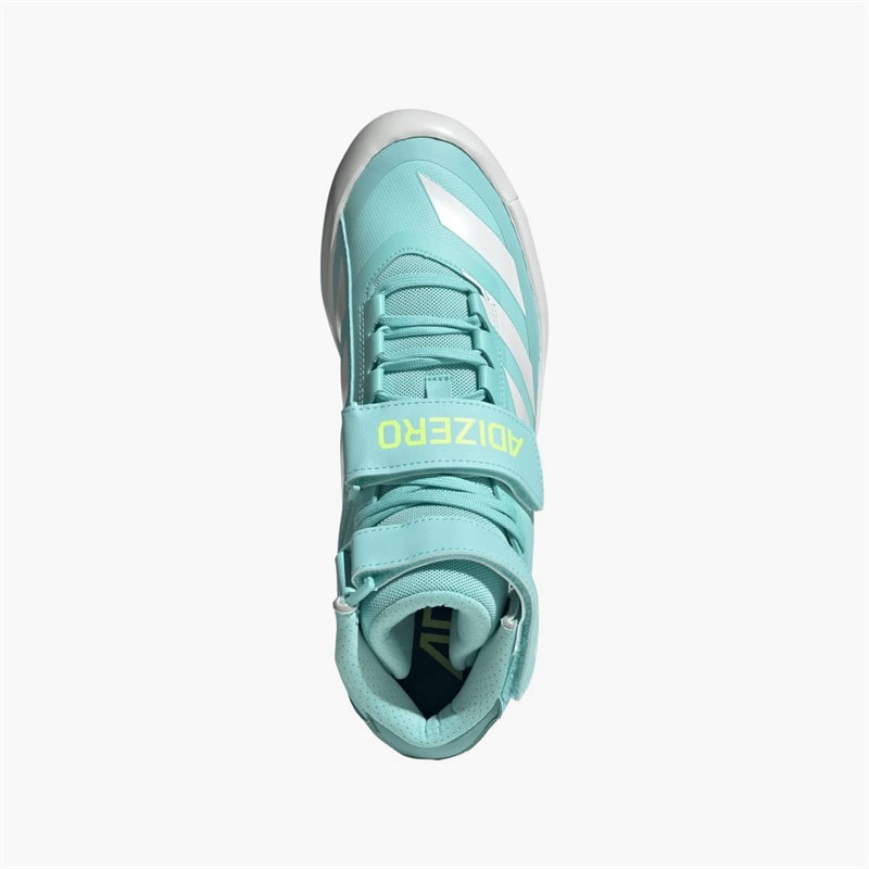 adidas Mens Adizero Javelin Field Event Spikes Flash Aqua/Zero Metalic/Lucid Lemon - Image 4