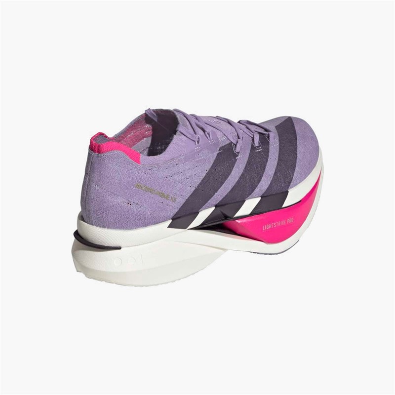 adidas Mens Adizero Prime X3 Strung Neutral Running Shoes Powder Plum/Aurora Black/Shock Pink - Image 3