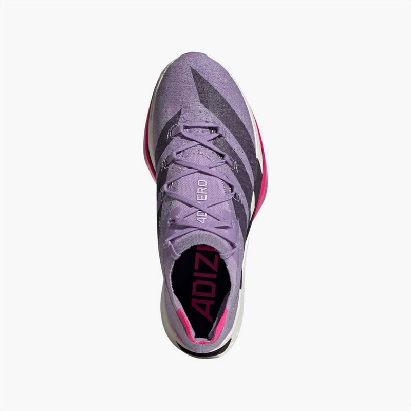 adidas Mens Adizero Prime X3 Strung Neutral Running Shoes Powder Plum/Aurora Black/Shock Pink - Image 4