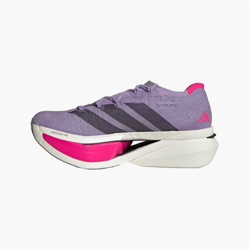 adidas Mens Adizero Prime X3 Strung Neutral Running Shoes Powder Plum/Aurora Black/Shock Pink - Image 5