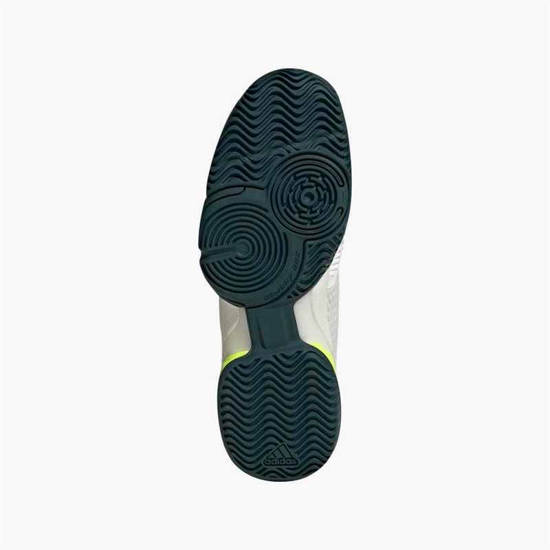 adidas Junior Barricade All Court Tennis Shoes Off White/Core Black/Aurora Ivy - Image 2
