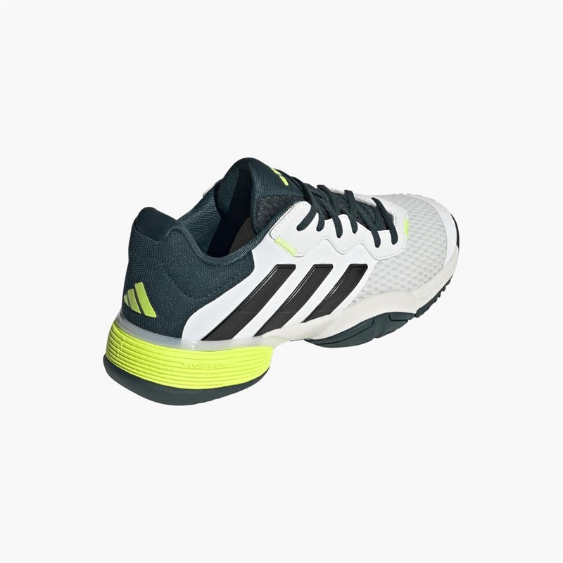 adidas Junior Barricade All Court Tennis Shoes Off White/Core Black/Aurora Ivy - Image 3