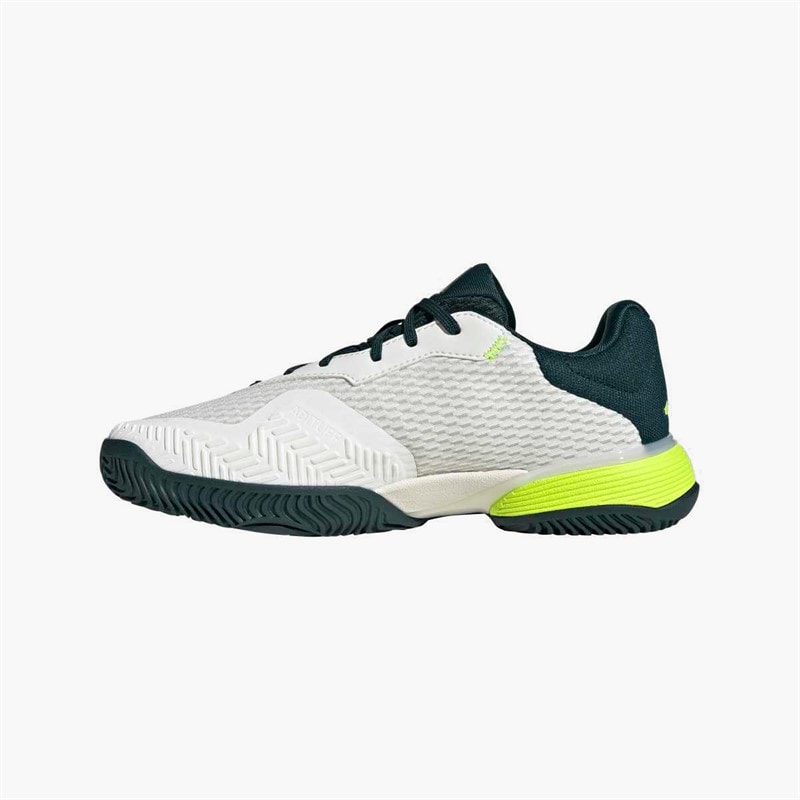adidas Junior Barricade All Court Tennis Shoes Off White/Core Black/Aurora Ivy - Image 5