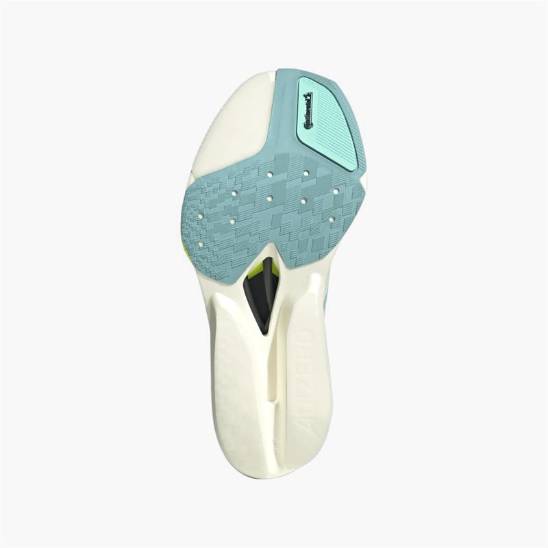 adidas Mens Adizero Prime X3 Strung Neutral Running Shoes Flash Aqua/Zero Metalic/Lucid Lemon - Image 2