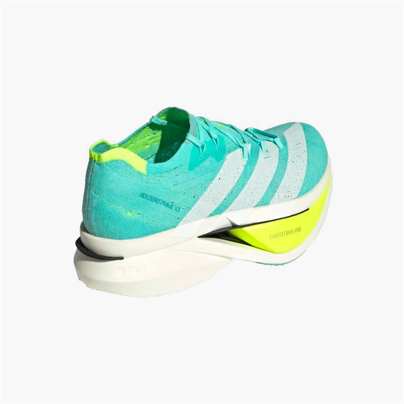 adidas Mens Adizero Prime X3 Strung Neutral Running Shoes Flash Aqua/Zero Metalic/Lucid Lemon - Image 3