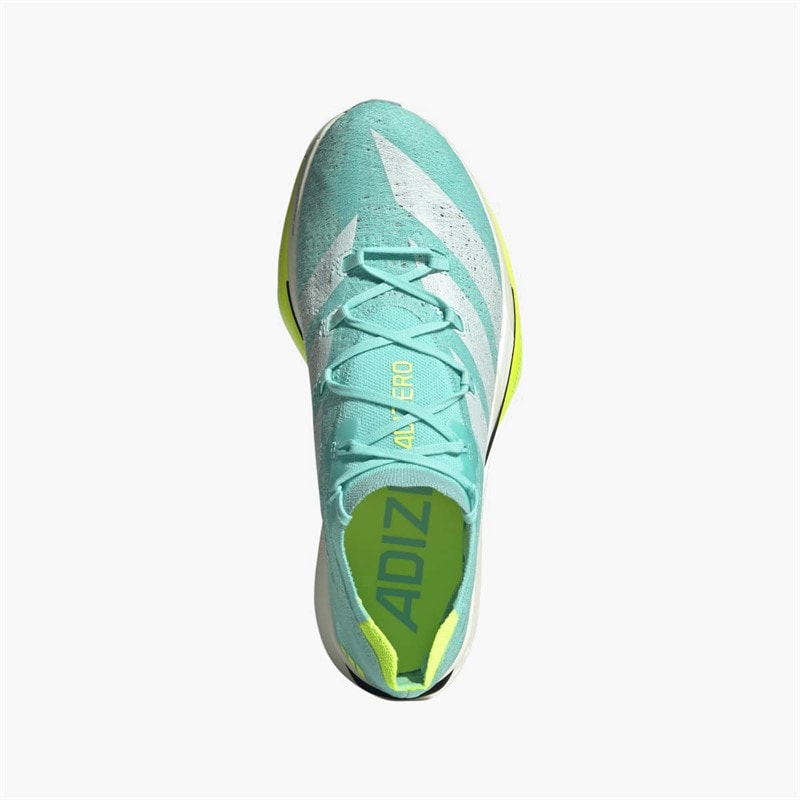 adidas Mens Adizero Prime X3 Strung Neutral Running Shoes Flash Aqua/Zero Metalic/Lucid Lemon - Image 4