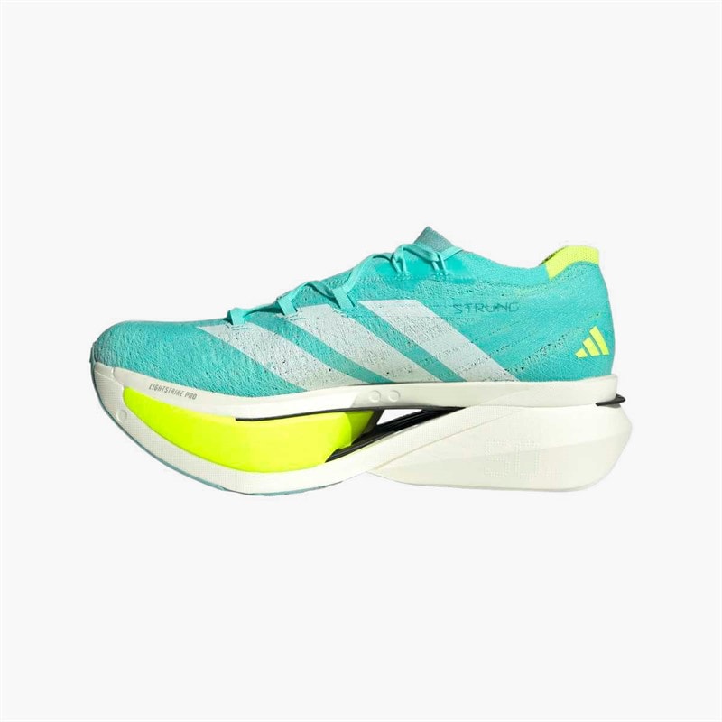 adidas Mens Adizero Prime X3 Strung Neutral Running Shoes Flash Aqua/Zero Metalic/Lucid Lemon - Image 5