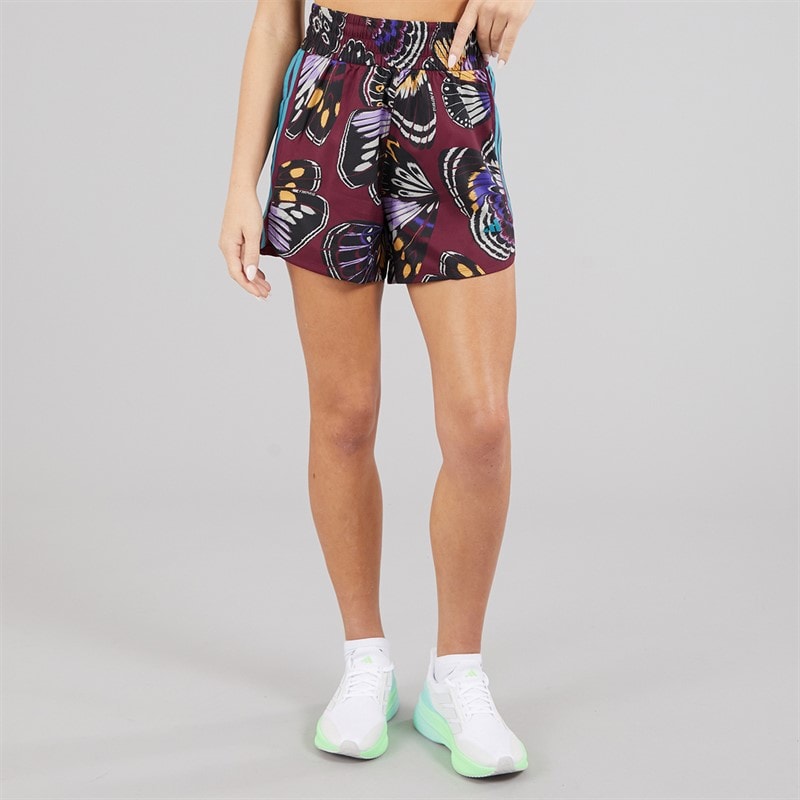 adidas Womens adidas X Farm Rio Pacer Shorts Red/Amazon Red/Energy Ink