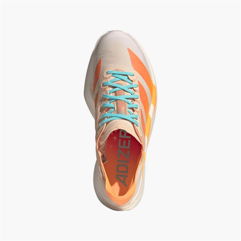 adidas Womens Adizero Adios Pro 4 Neutral Running Shoes Crystal Sand/Flare Orange/Flash Aqua - Image 4