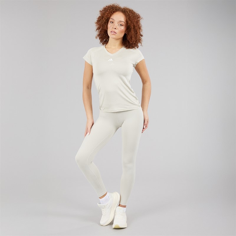 adidas Womens All Me 7/8 Leggings Beige/Beige - Image 4