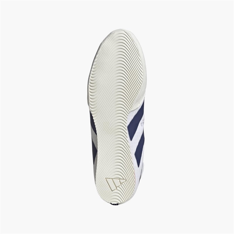 adidas Mens Box Hog 4 Boxing Shoes Cloud White/Dark Blue/Royal Blue - Image 2