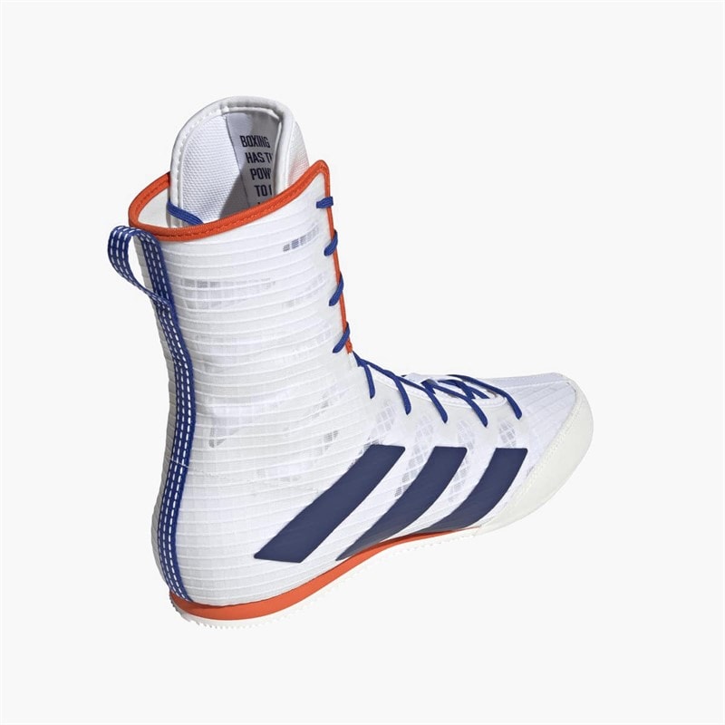 adidas Mens Box Hog 4 Boxing Shoes Cloud White/Dark Blue/Royal Blue - Image 3