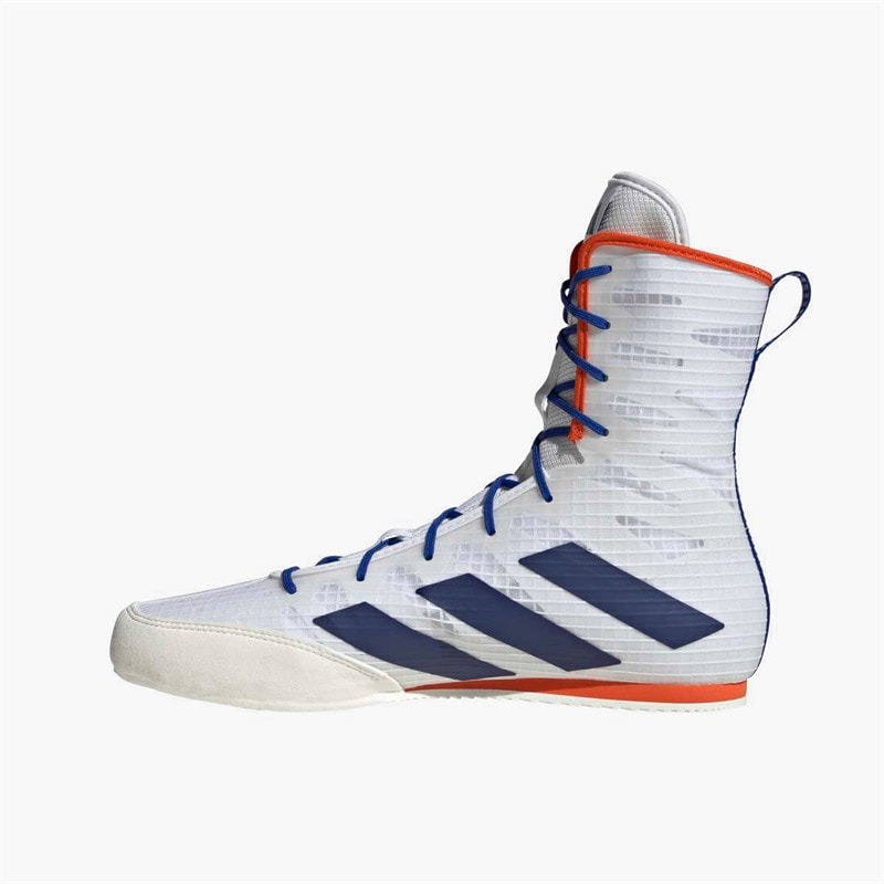 adidas Mens Box Hog 4 Boxing Shoes Cloud White/Dark Blue/Royal Blue - Image 5
