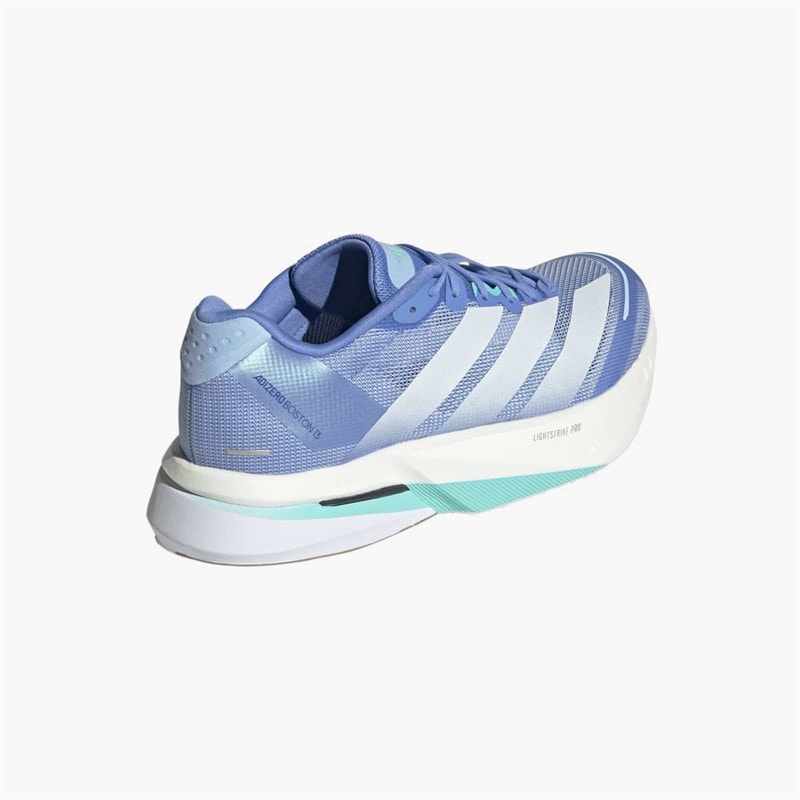adidas Womens Adizero Boston 13 Neutral Running Shoes Blue Fusion/Zero Metalic/Glow Blue - Image 3