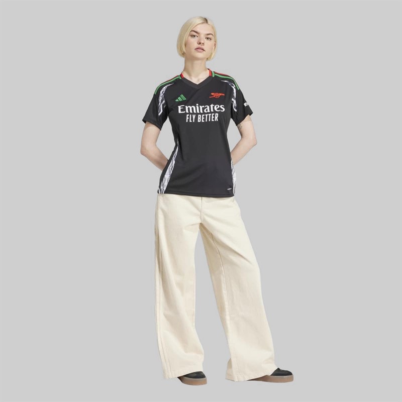 adidas Womens AFC Arsenal 24/25 Away Jersey Black - Image 3