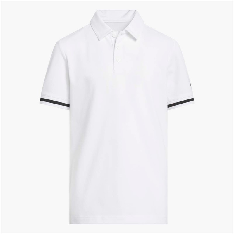 adidas Boys Junior Club Golf Polo Shirt White - Image 1
