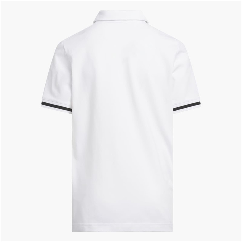 adidas Boys Junior Club Golf Polo Shirt White - Image 2