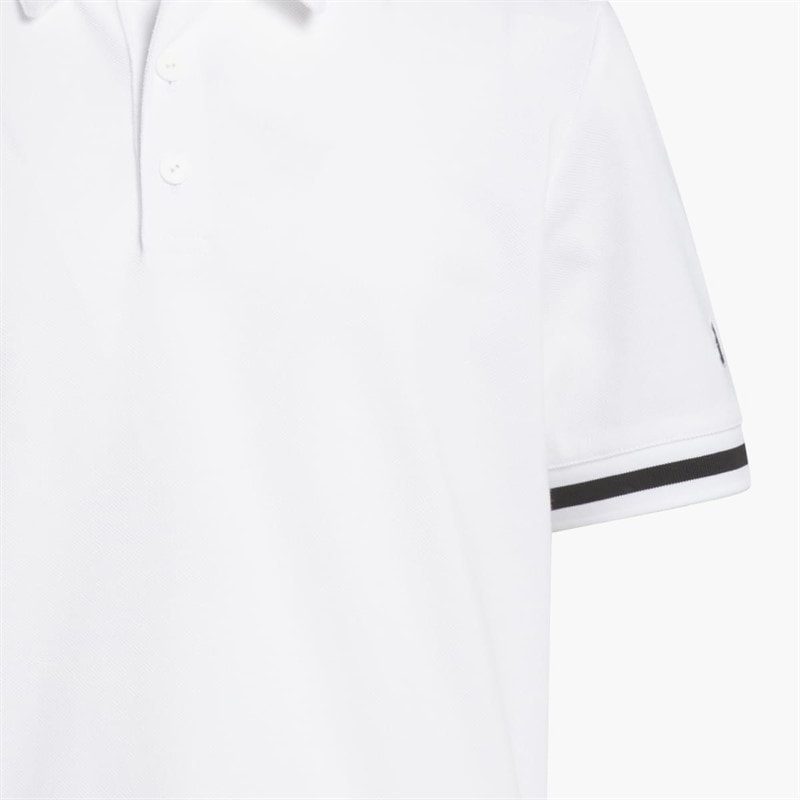adidas Boys Junior Club Golf Polo Shirt White - Image 4