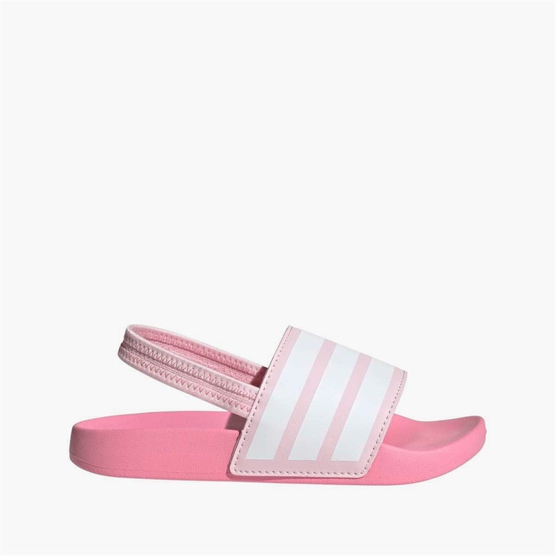 adidas Kids Adilette Estrap Sliders Clear Pink/Cloud White/Bliss Pink - Image 1
