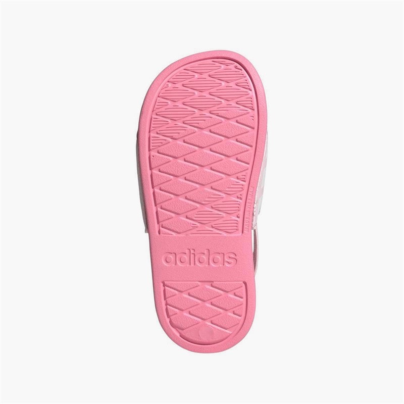 adidas Kids Adilette Estrap Sliders Clear Pink/Cloud White/Bliss Pink - Image 2