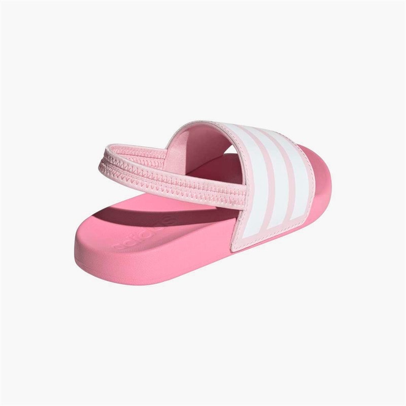 adidas Kids Adilette Estrap Sliders Clear Pink/Cloud White/Bliss Pink - Image 3
