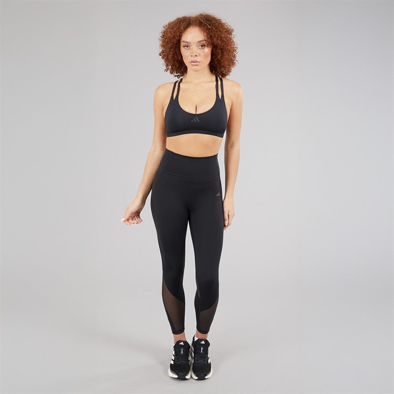 adidas Womens Aeroimpact Luxe Training Light Support Sports Bra Black - Image 3