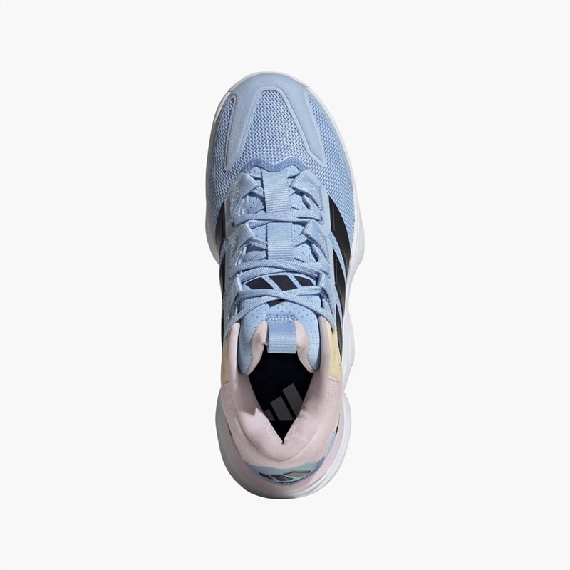 adidas Womens Courtstabil Indoor Court Shoes Blue/Bright Royal/Team Solar Orange - Image 4