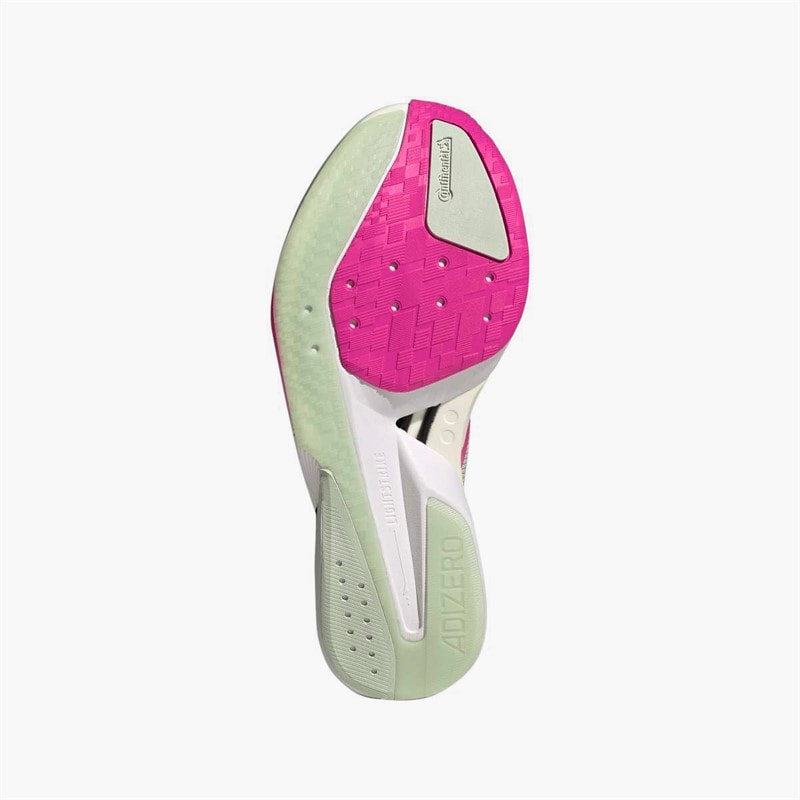 adidas Womens Adizero Boston 13 BMW Berlin Marathon 2025 Neutral Running Shoes Linen Green/Shock Pink/Dark Blue - Image 2