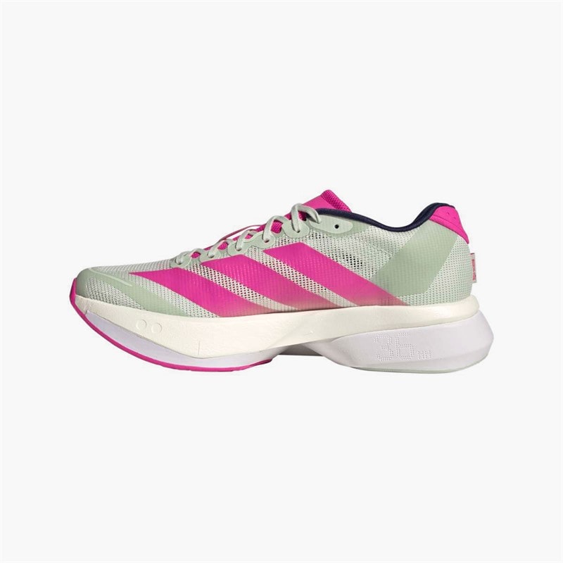 adidas Womens Adizero Boston 13 BMW Berlin Marathon 2025 Neutral Running Shoes Linen Green/Shock Pink/Dark Blue - Image 5