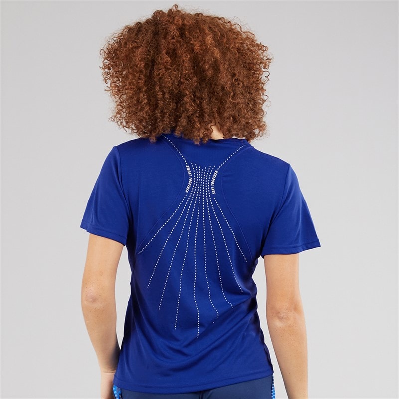 adidas Womens Designed For Training HEAT.RDY HITT Training T-Shirt Semi Lucid Blue - Image 2