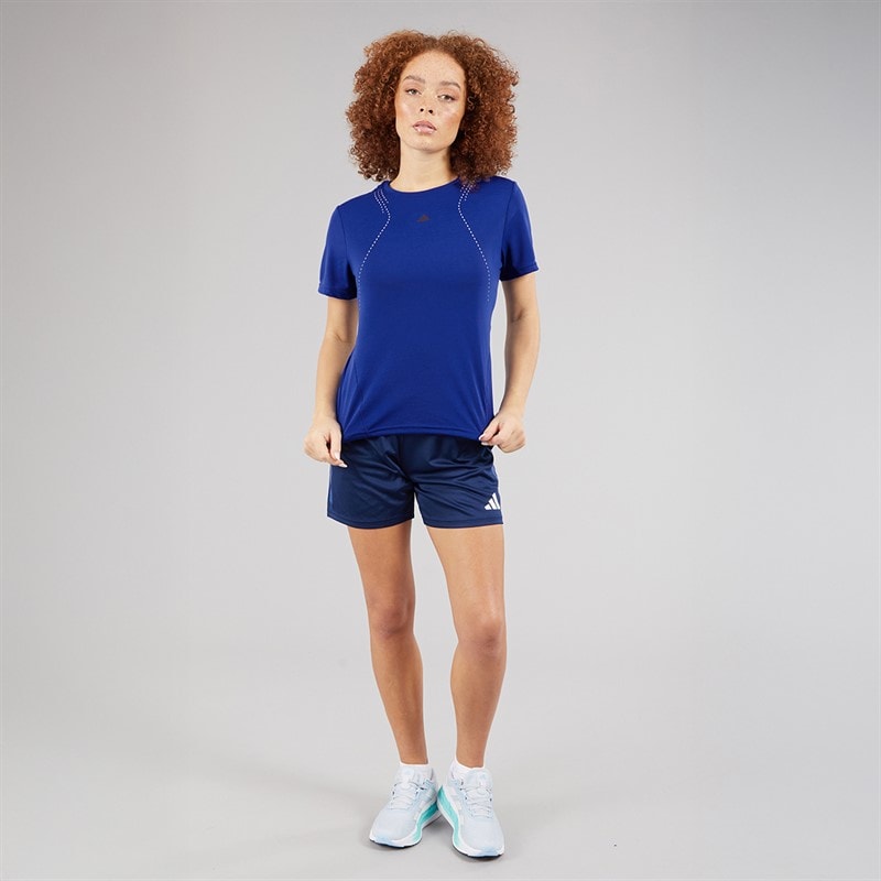 adidas Womens Designed For Training HEAT.RDY HITT Training T-Shirt Semi Lucid Blue - Image 4