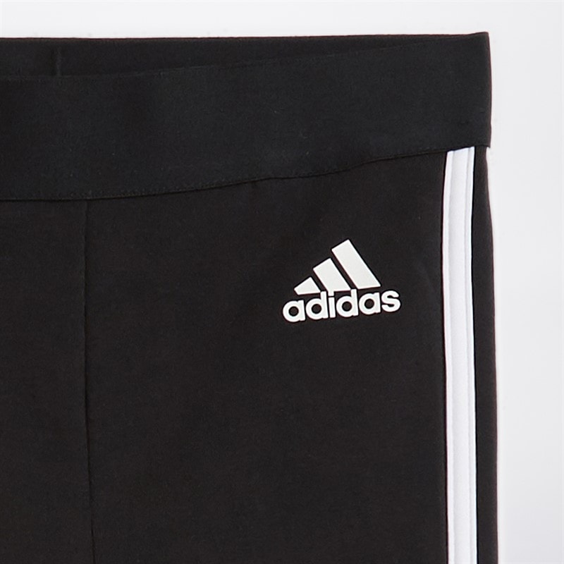 adidas Infant Girls Essentials 3-Stripes Leggings Black - Image 2