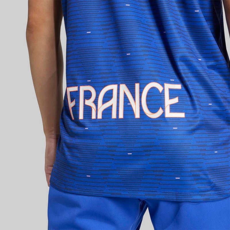 adidas Mens FFHB France Handball Training Jersey Semi Lucid Blue - Image 4