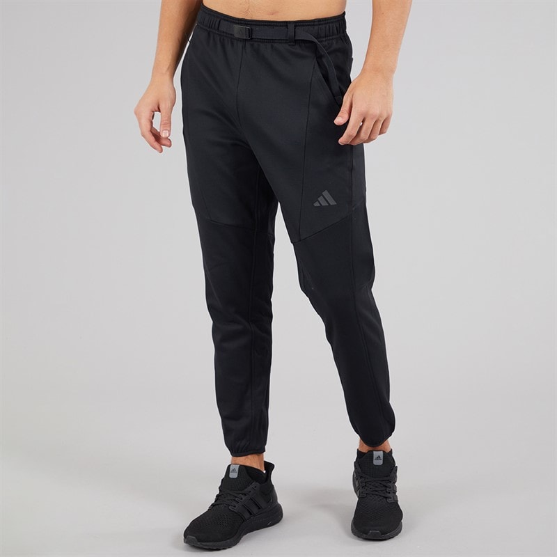 adidas Mens Designed For Training Climawarm Joggers Black - Image 3