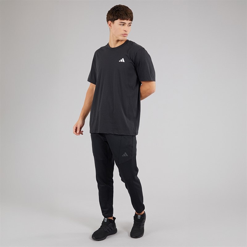 adidas Mens Designed For Training Climawarm Joggers Black - Image 4