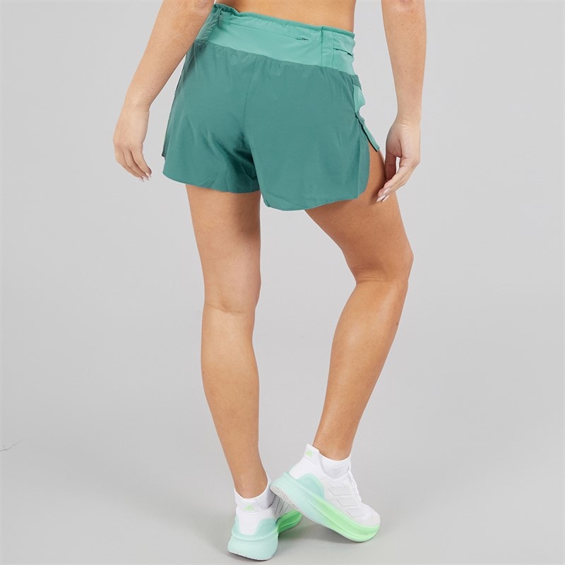 adidas Womens Adizero Archive Gel Pocket Running Shorts Preloved Teal - Image 2