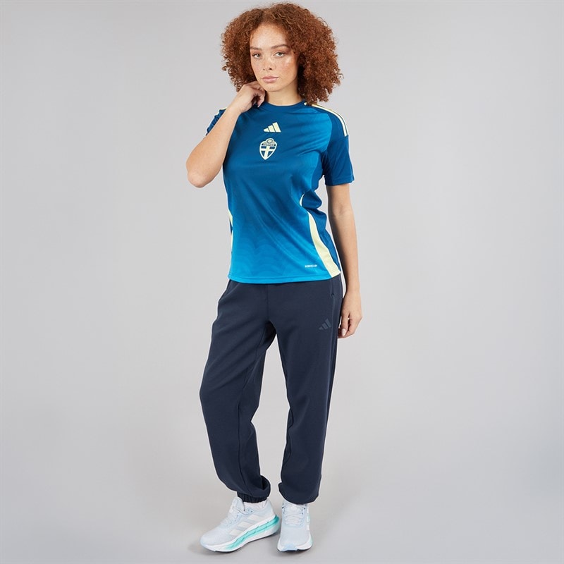 adidas Womens Designed For Training Warm Up Joggers Aurora Ink - Image 4