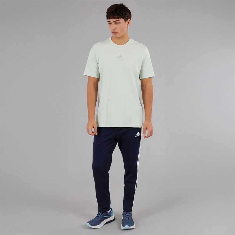 adidas Mens Essentials Tapered Open Hem 3-Stripes Track Pants Legend Ink/White - Image 4