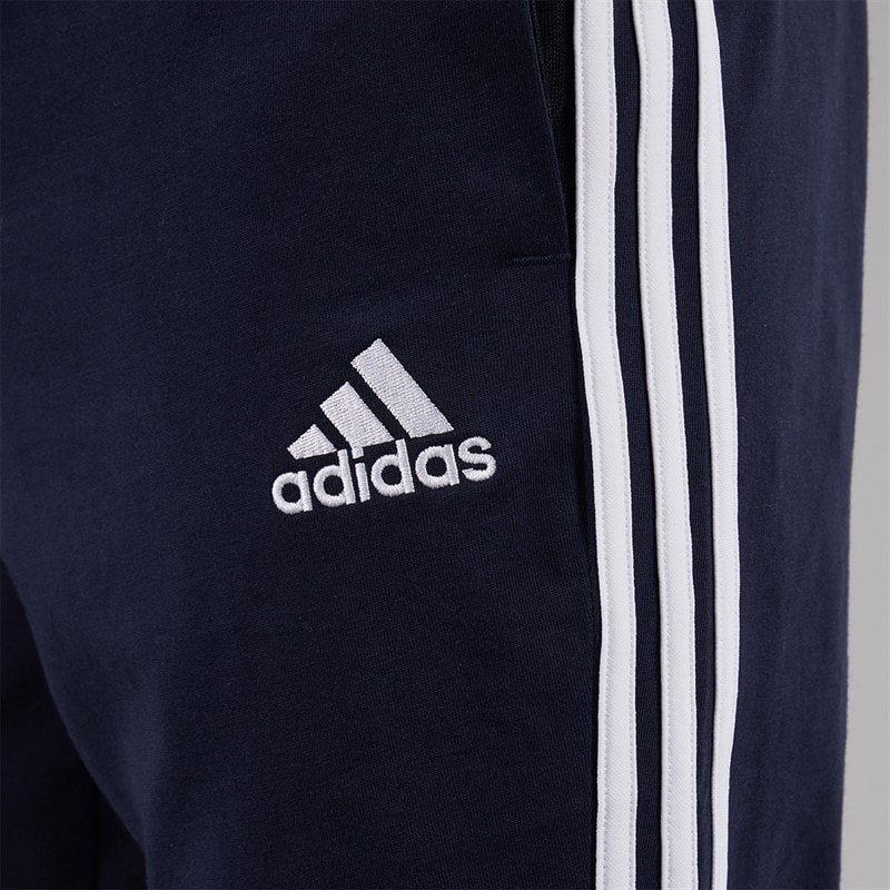 adidas Mens Essentials Tapered Open Hem 3-Stripes Track Pants Legend Ink/White - Image 5