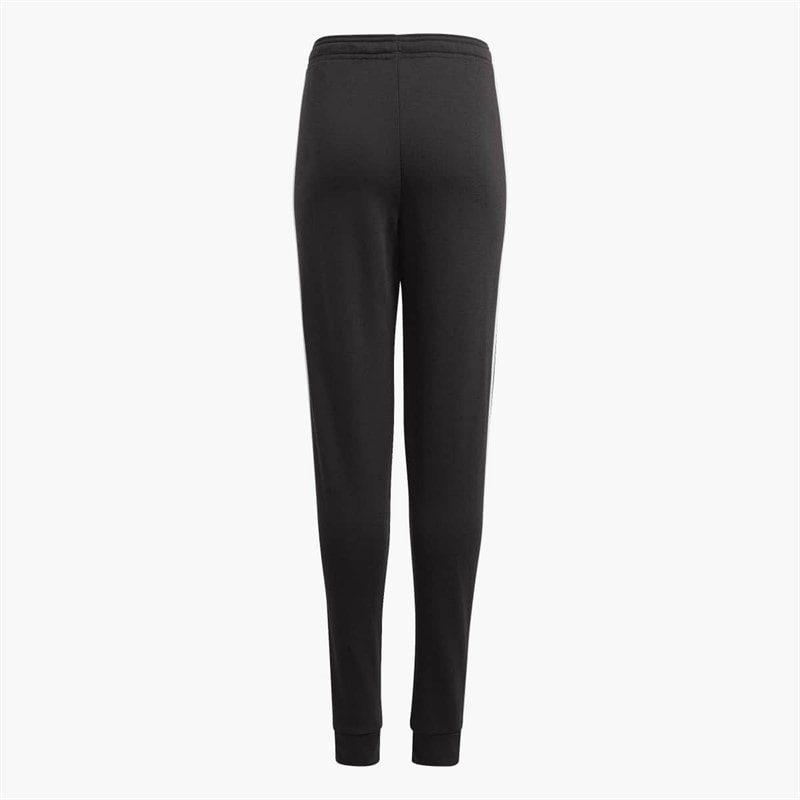 adidas Junior Girls Essentials 3-Stripes French Terry Joggers Black/White - Image 2